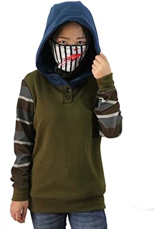 Uyecos Cosplay Creepy Ticci Toby Womens Hoodie Pullover Thicken Sweatshirt