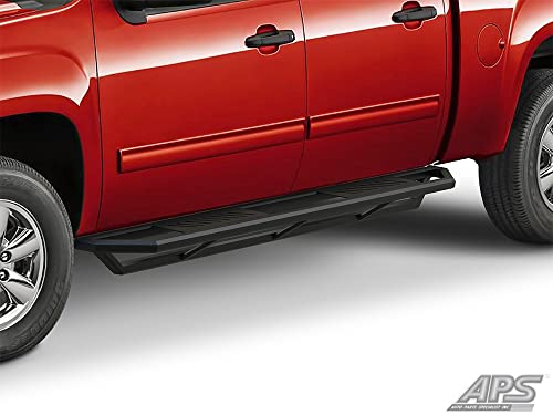 Aps Iarmor Off-Road 6.5In Side Armor Aluminum Running Boards Compatible With Chevy Silverado Gmc Sierra 1500 2007-2018 Crew Cab & 2500 3500 Hd 2019 Crew Cab (Exclude 07 Classic)(Include 19 1500 Ld) #TOP3