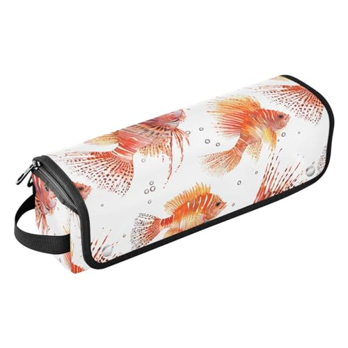 Bolsa de Viaje para Herramientas Capilares Aesthetic Red Lionfish con Alfombrilla Resistente al Calor para Planchas y Rizadoras miniatura 1
