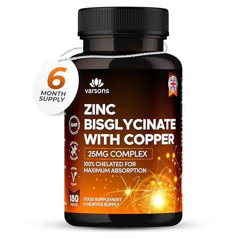 Zinc Bisglycinate 25mg Tablets with Copper