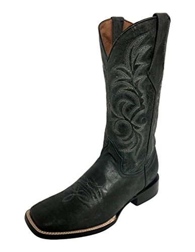 Ferrini Men's Charcoal Cowhide Cowboy Boot Square Toe Charcoal 10.5 D