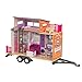 KidKraft 65948 Casa delle bambole in legno Teeny House per bambole di 30 cm con 10 accessori inclusi e 2 livelli di gioco