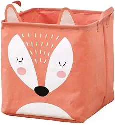 Cesto Organizador Dobrável Impermeável para Roupas Sujas, Brinquedos e Lavanderia (Raposa)