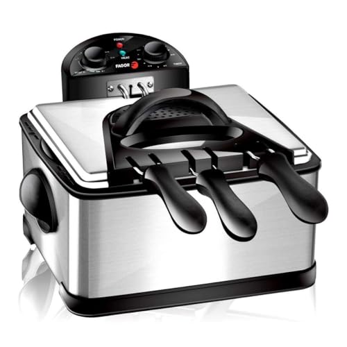 Friteuse Electrique FAGOR FG124 - Electrique - 4L - 2000W - 1,8 Kg de frites - 3 Paniers - Filtre...