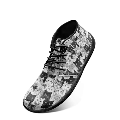 Chririnla Cat Hike Barefoot Shoe Women's Trail Running Sneakers Slip Resistant Men's Athletic Sneaker Leather Casual Dress Flats Boots Flat Minimalist Walking Shoes