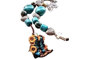 Turquoise Howlite Western Bohemian Keychain