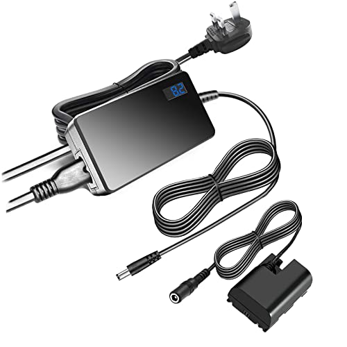 LP-E6 LPE6N Dummy Battery, ACK-E6 AC Power Supply Adapter, DR-E6 DC Coupler Kit, fit for Canon EOS R6 Mark II, R R5 R6 90D 80D 60D 6D 7D Mark II, 5D Mark III, 5D Mark IV Cameras.