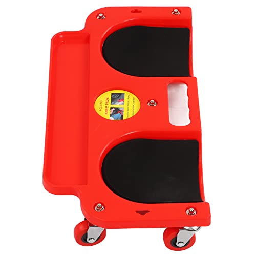 Rolling Knee Dolly, Sliding Knee Pads Protector with 5 Swivel Castors Repair Tool Tray for Mechanic Carpenter Flooring by OUKENS - Used condition - US$28.69