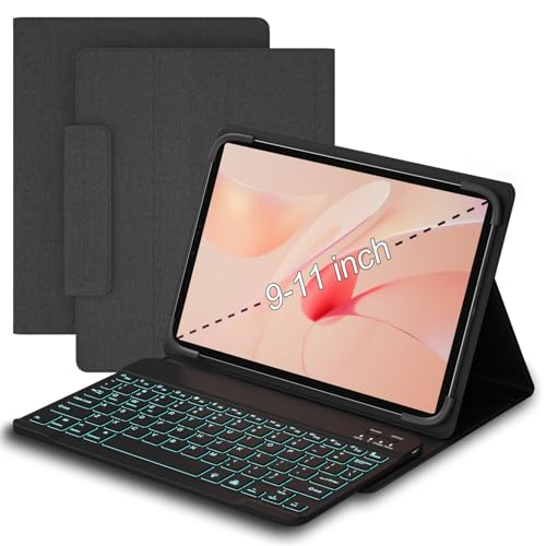 Universal tablet case with keyboard for 9-11 inch tablets