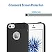 JETech Case for iPhone SE 5s 5 Protective Cover with Logo Cut-Out (Black)