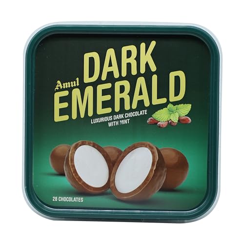 Image of Amul Dark Emerald Chocolate with Mint, 308gm Tub