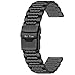 Produktbild Kai Tian Premium 22mm Schwarz Edelstahl Armbanduhr Mesh Uhrenband für Damen Herren Doppelschlösser Faltschließe Uhrenarmband Ersatz Metall Armband