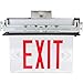 Morris Products LED Exit Sign ? Recessed Mount Edge ? Red on Clear Panel, Black Housing ? Compact, Low-Profile Design ? Double Sided Legend ? Energy Efficient, High Output ? 1 Count