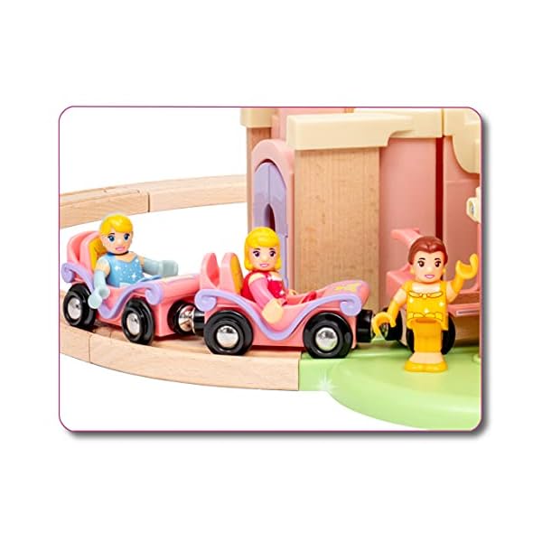BRIO Disney Princess 33312 Traumschloss Eisenbahn-Set - Märchenhafte Ergänzung Holzeisenbahn - Empfohlen ab 3 Jahren – Bild 7