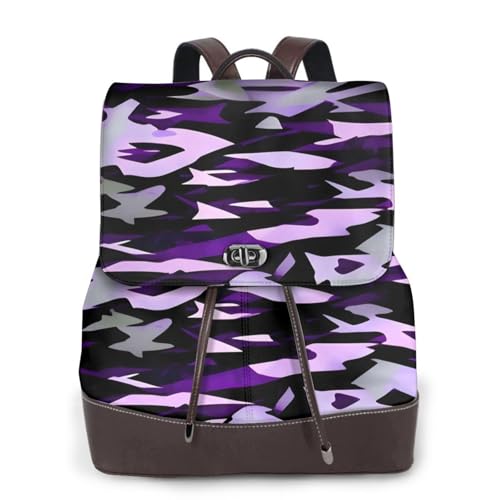 Sac de voyage en cuir de qualité au motif camouflage américain unique