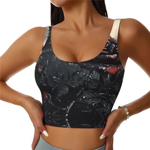 Chaleco deportivo de mujer HYTTER para yoga y entrenamiento casual con rosas góticas