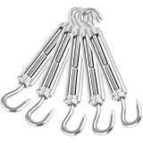 APACALI 20PCS M5 Turnbuckle Wire Tensioner, Stainless Steel Hook & Hook Rope Cable Tension, Adjustable Turnbuckle M5 for Garden Wire, Fence Wire Tensioner, Outdoor Hanging, Silver - Image 5