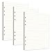 Confezioni di Ricarica di Carta A5 6 Fori Formato A5 Agenda Refill Paper per A5 Taccuino Diari Pittura Filofax Linea Orizzontale 3 Pacchi/240 Fogli