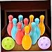Ssguopte Kid Bowling Set Indoor Outdoor Bowling Games for Kid Plastic Toy 10Pins 2 Balls for Early Educational Toy S