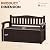 JUMMICO 80 Gallon Resin Outdoor Storage Bench
