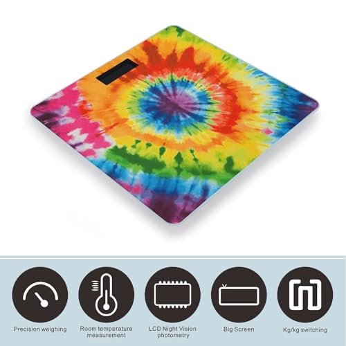 Báscula Digital para Baño con Diseño Tie Dye y Capacidad 400lb miniatura 3