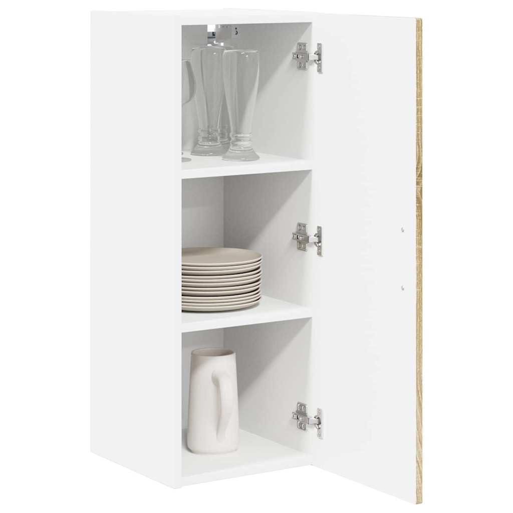 vidaXL Wall Cabinet LUCCA Sonoma Oak 30 x 31 x 80 cm Engineered Wood, Modern Kitchen Solutions, Rectangular Wooden Panel, Durable Dishwasher Cover, Appliance Concealer, Space Saver Design — image 1