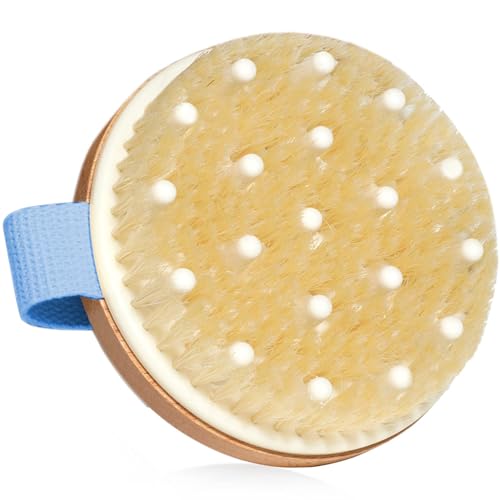 SURDOCA Cepillo Exfoliante Corporal para Cepillado en Seco y Ducha, Depurador de Espalda de Baño para Celulitis y Linfáticos, Exfoliante Suave y Masaje con Multipoint-Massage-Tech, Azul