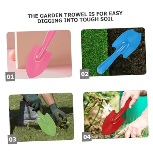 balacoo 8 piezas pala de jardinería de hierro ligera miniatura 3