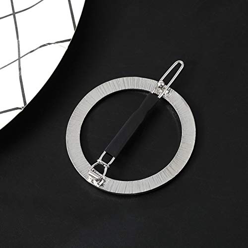 Giyomi 2 Pcs Minimalist Hair Clip For Women And Girls, Newly Designed Hollow Hoop Round Circle Geometric Metal Hair Clip Bobby Pin Ponytail Holder Hair Accessories(Gold & Silver) #TOP7