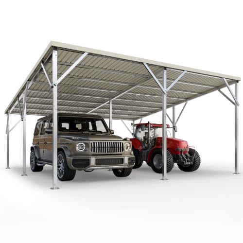 Quictent 20x20 FT Lean-to Metal Carport