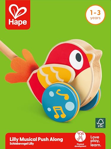 Hape - Uccellino Musicale Lilly Spingi&Cammina | Giocattolo In Legno Primi Passi Che Si Muove E Cinguetta Per Bambini Dai 12 Mesi - 8
