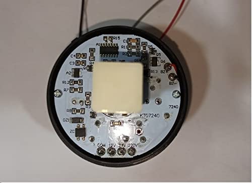 Image of POWER ABS Revolving Industrial Tower Beacon Light AC 110V /220V and DC 12V /24V Buzzer Circular Siren LED Warning Light (Red, 8.7 x 15 cm) (LTE-2071J)