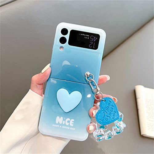 Coque Samsung Galaxy Z Flip 3 dégradé avec pendentif coeur amovible