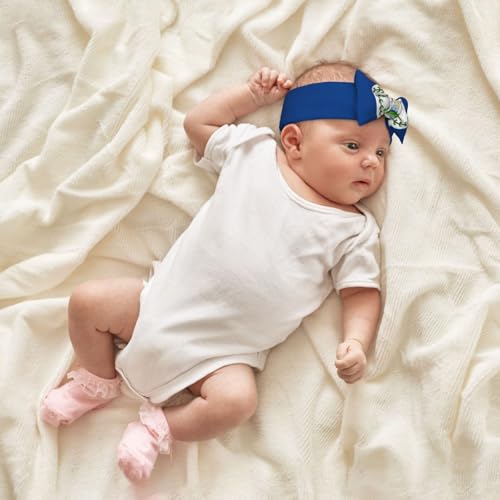 Belize Flag Baby Bow Headband, 2.4 * 6.7 Inch Baby Headband, Suitable for Babies 0-6 Months Old, Very Meaningful Gift4
