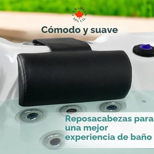 Miniatura 3 de Canadian Spa Co. Reposacabezas Para Hot Tub, Redondo, Negro, Cojín Cervical, Piscina, Impermeable, Accesorios Para Hot Tub