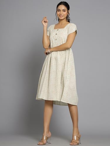 Image of Ravaiyaa - Attitude is everything Womens Soft Crepe Silk Casual Dress Summer Floral Printed Dress Ladies Tank Midi Sundress