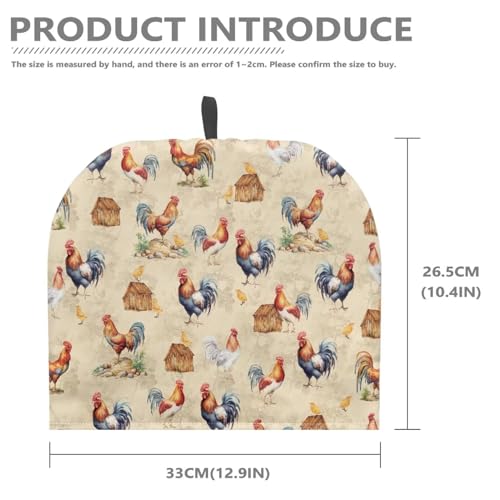 Image of Hudotybom Chicken Tea Cozy for Teapot Insulated Large Teapot Cover to Keep Warm Tea Kettle Cover Machine Washable Coffee Pot Cloth Covers Kitchen Home Decorations for Housewife Mom