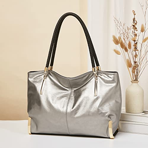 Image of FOXLOVER Large Capacity Tote Handbags for Women, Women's Top-handle Bags Fashion Shoulder Bags Purses Minimalist design