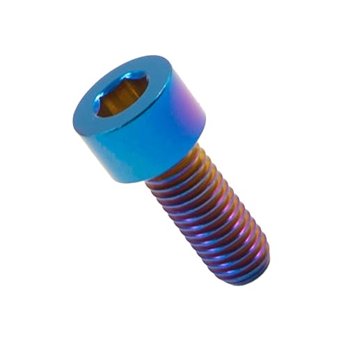 Titanium Bolt M5, Thread Pitch 0.8MM, Allen Key Square Head Screw for Bicycle Stem Seatpost Motorcycle Fasteners (Blue, M5x20mm)