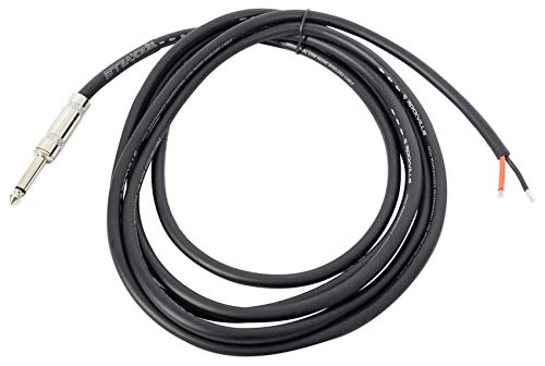 Rockville RTSBW10 16 AWG 10 Foot 1/4' TS to Bare Wire Speaker Cable, 100% Copper, Durable PVC...