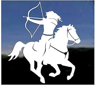 Mounted Archery Decal | NickerStickers® Woman Equestrian Horse Archery Vinyl Decal Sticker