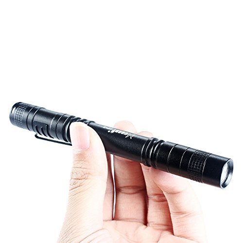 Enjoydeal 5Pcs Pen Light Flashlight Ultra Slim Portable Xpe-R3 Led 1000Lm Pocket Penlight Torch With Clip Powered By 2 X Aaa Battery (Not Include) #TOP7