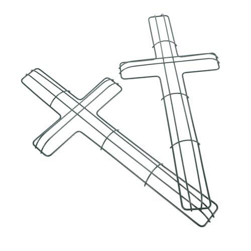 SOLUSTRE 2pcs Cross Shaped Wreath Frames Wreath Support for Easter and for Floral Decorations Sturdy and Design for Home Decor