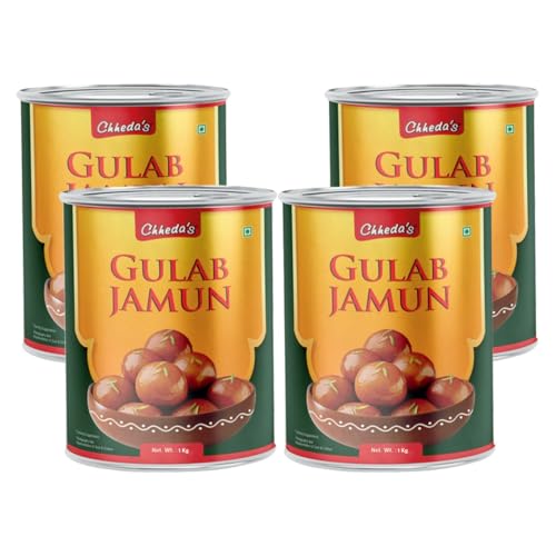 Image of Chheda's - Gulab Jamun - Indian Sweets - Tin Sweets - Festive Gift Pack - 1000 Gm Pack of 4