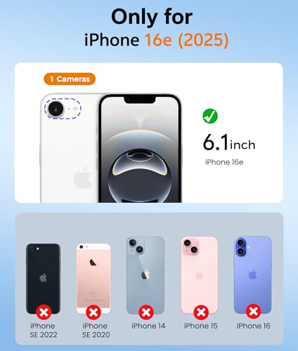 Image of FNTCASE for iPhone 16E Phone Case: [Magnetic Stand] [Compatible with Magsafe] Translucent Matte Military Grade Shockproof Drop Rugged Protective Phone Cover, Gray