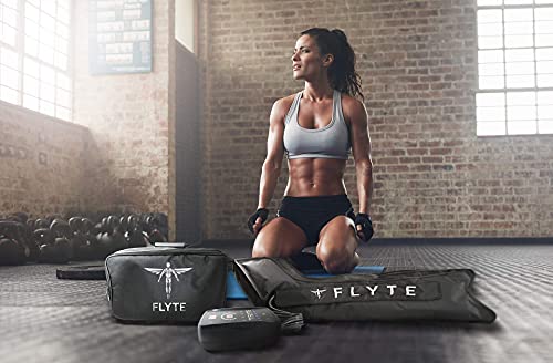 Exerscribe Flyte Air Compression Boots - Portable Full Leg Recovery System Massager For Circulation & Muscle Recovery - 4 Modes, 30-240Mmhg (M) #TOP6