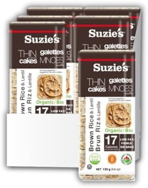 SUZIE'S Organic Brown Rice And Lentil Thin Puffed Cakes
