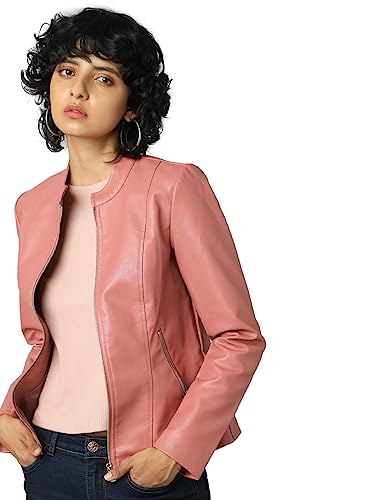 Image of ONLY Women Brown Leather Jacket