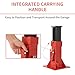 ActiveTrail 2 Pack 12T Pin Type Jack Stands, Pin-Style Supports for Heavy Trucks & RVs, Quick-Release Locking, 11-18 Inch Adjustable Height, Professional Garage & Shop Use, Red