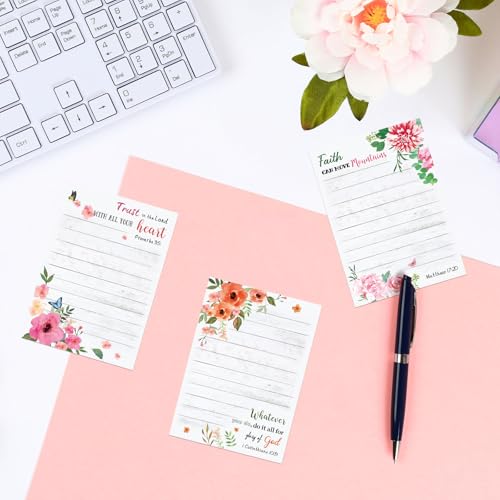 Notes adhésives chrétiennes religieuses, cadeau élégant floral - 6